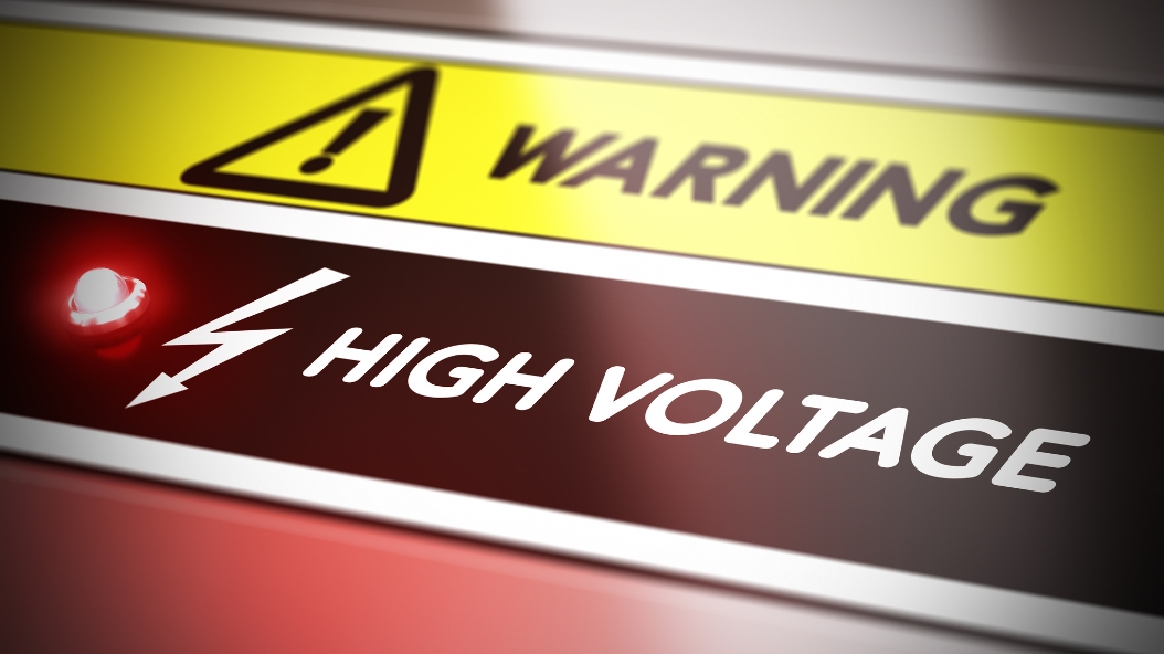 High voltage sign